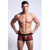 Boxer résille léopard rouge transparent Lookme