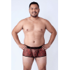 Boxer résille léopard rouge transparent Lookme