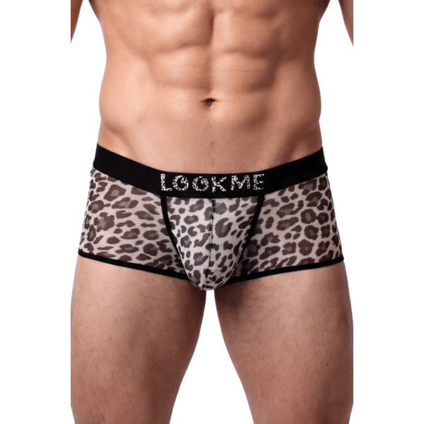 Boxer en résille léopard gris Lookme