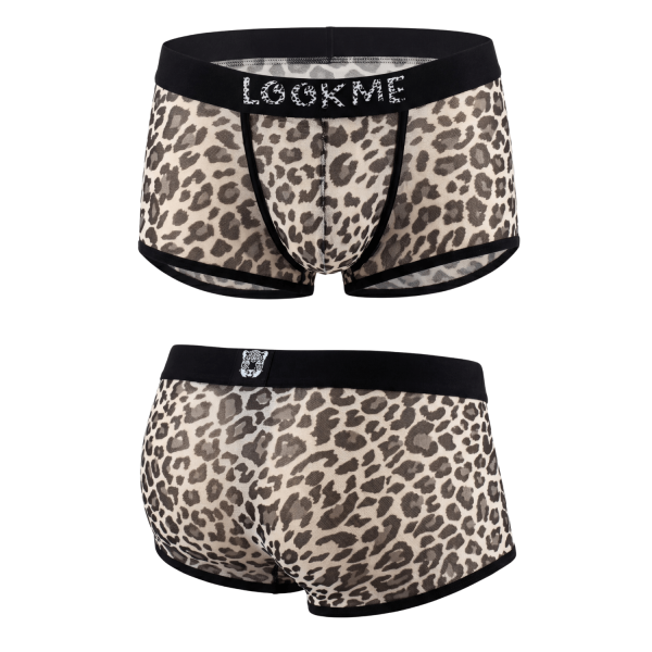 Boxer en résille léopard gris Lookme