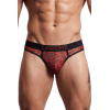 String Homme Résille Léopard Rouge – Lookme