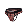 String Homme Résille Léopard Rouge – Lookme