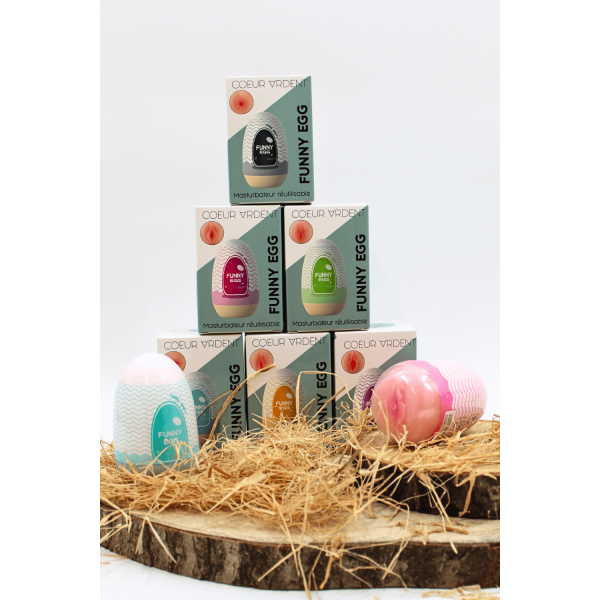 Gaine Masturbatrice Réutilisable FUNNY EGG – Design Réaliste Vagin lèvres moyennes