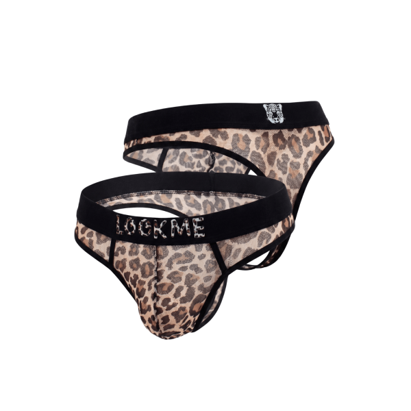 String Homme en Résille Imprimé Léopard – Lookme