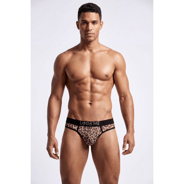 String Homme en Résille Imprimé Léopard – Lookme