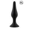 Plug Anal Noir en Silicone XL avec Ventouse Taille XL 15 cm Pocket Pleasure  1 dosette de lubrifiant