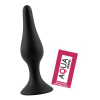 Plug Anal Noir en Silicone XL avec Ventouse Taille XL 15 cm Pocket Pleasure  1 dosette de lubrifiant