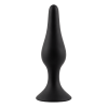 Plug Anal Noir en Silicone XL avec Ventouse Taille XL 15 cm Pocket Pleasure  1 dosette de lubrifiant