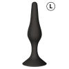 Plug Anal Noir en Silicone L avec Ventouse Taille L 12,7 cm Pocket Pleasure  1 dosette de lubrifiant