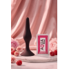 Plug Anal Noir en Silicone L avec Ventouse Taille L 12,7 cm Pocket Pleasure  1 dosette de lubrifiant