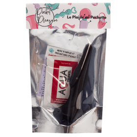 Plug Anal Noir en Silicone M avec Ventouse Taille M 11,3 cm Pocket Pleasure  1 dosette de lubrifiant