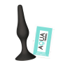 Plug Anal Noir en Silicone M avec Ventouse Taille M 11,3 cm Pocket Pleasure  1 dosette de lubrifiant