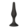 Plug Anal Noir en Silicone M avec Ventouse Taille M 11,3 cm Pocket Pleasure  1 dosette de lubrifiant