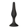 Plug Anal Noir en Silicone S avec Ventouse Taille S 10,5 cm Pocket Pleasure  1 dosette de lubrifiant