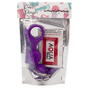 Chapelet anal 3 boules violet silicone 15 cm Pocket Pleasure  1 dosette lubrifiant