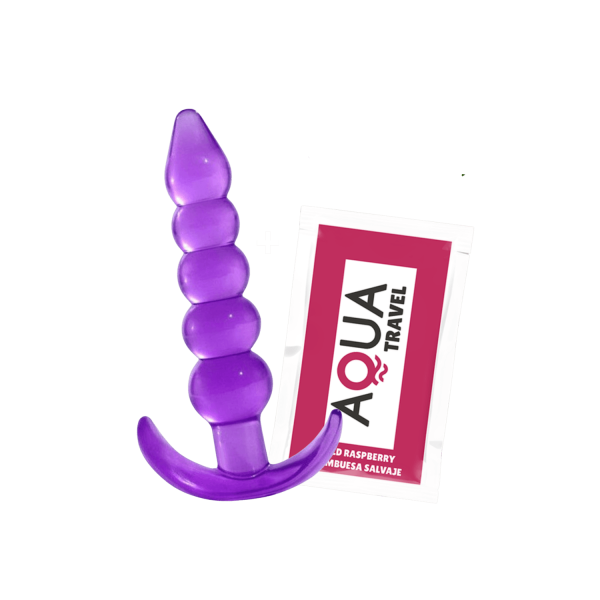 Plug Anal Jelly 5 Boules Pocket Pleasure  1 dosette lubrifiant