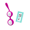 Boules de Geisha Fuchsia Silicone  1 dosette lubrifiant — Pocket Pleasure
