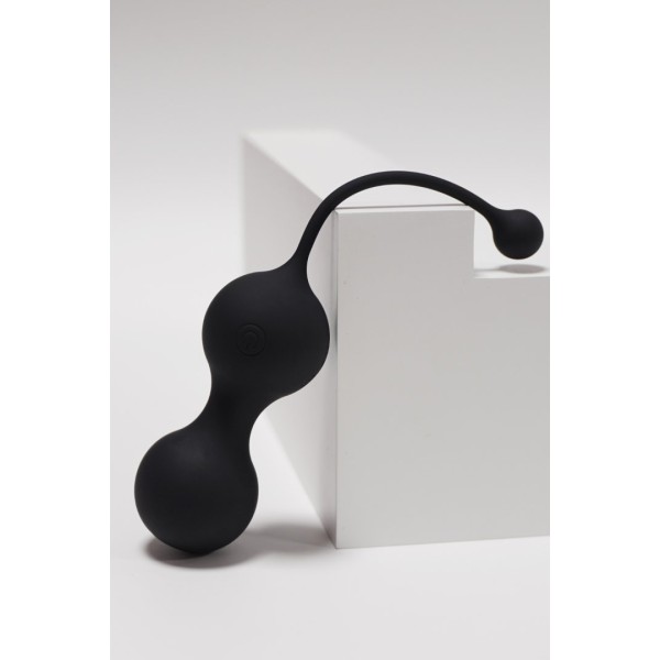 MINA Noir, Boules de Geisha en silicone médical USB avec télécommande 