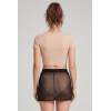 Jupe noire en résille transparente Maya