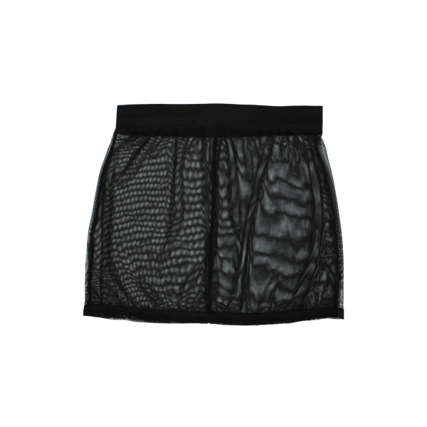 Jupe noire en résille transparente Maya