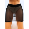 Jupe noire en résille transparente Maya