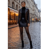 Jupe noire en simili cuir mat Sifia