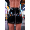 Jupe noire en simili cuir avec zip Lara