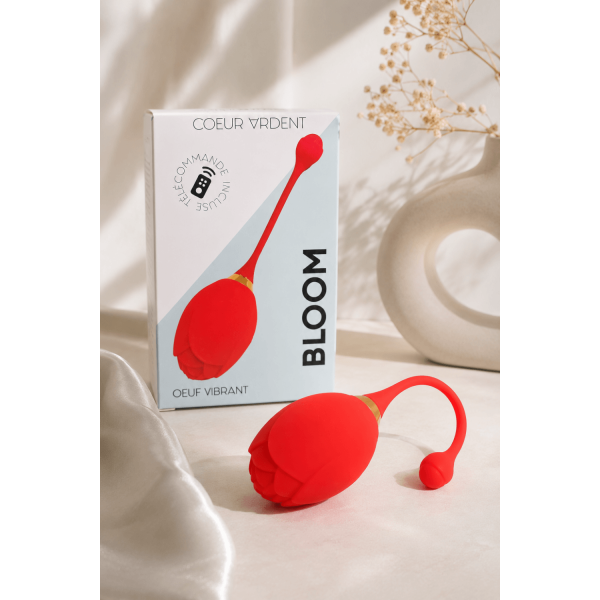 BLOOM — Oeuf Vibrant Télécommandé 10 Modes |Coeur Ardent