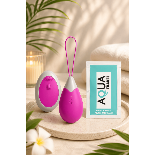 Œuf Vibrant Télécommandé 10 Modes Fuchsia  1 dosette de lubrifiant — Pocket Pleasure