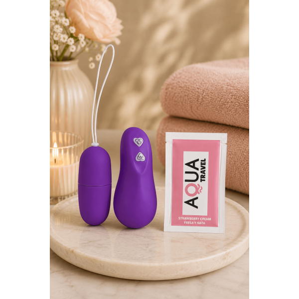 Œuf Vibrant Télécommandé 7 Vitesses Violet  1 dosette de lubrifiant — Pocket Pleasure