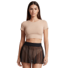 Mini jupe noire en résille transparente Stella