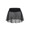 Mini jupe noire en résille transparente Stella
