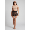 Mini jupe noire en résille transparente Stella