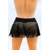 Mini jupe noire en résille transparente Stella