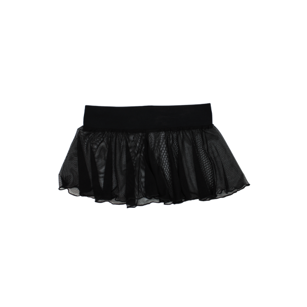 Mini jupe noire en résille transparente Stella