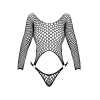 Bodystring en résille grosse maille noir Fantasy