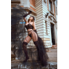 Ensemble 2 pièces bustier en dentelle et string noir - Mapalé