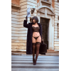 Ensemble 2 pièces bustier en dentelle et string noir - Mapalé