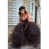 Ensemble 2 pièces bustier en dentelle et string noir - Mapalé