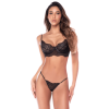 Ensemble 3 Pièces Dentelle Noire avec Pantalon Mapalé