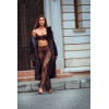 Ensemble 3 Pièces Dentelle Noire avec Pantalon Mapalé