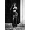 Ensemble 3 Pièces Dentelle Noire avec Pantalon Mapalé