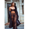 Ensemble 3 Pièces Dentelle Noire avec Pantalon Mapalé