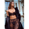 Ensemble 3 Pièces Dentelle Noire avec Pantalon Mapalé