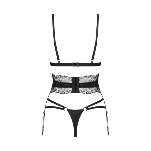 Ensemble Lingerie Noir 3 Pièces Lobellis