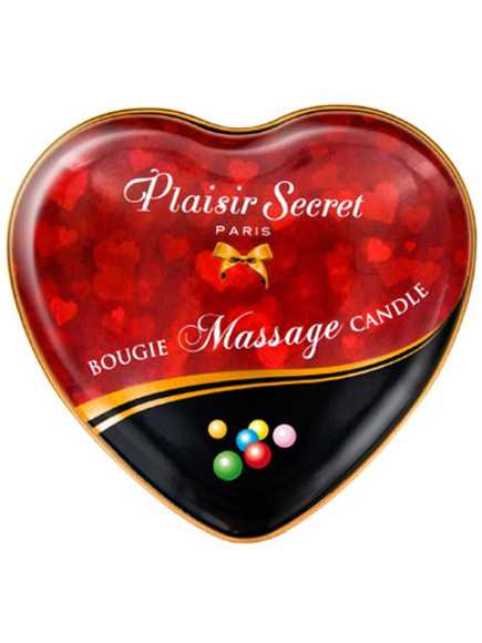 Mini bougie de massage bubble gum boîte coeur 35ml - CC826063