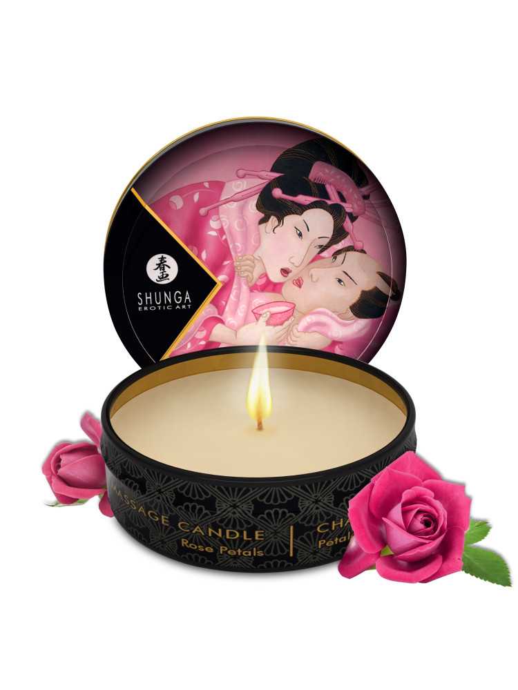 Mini bougie de massage à la rose 30ml - CC864600