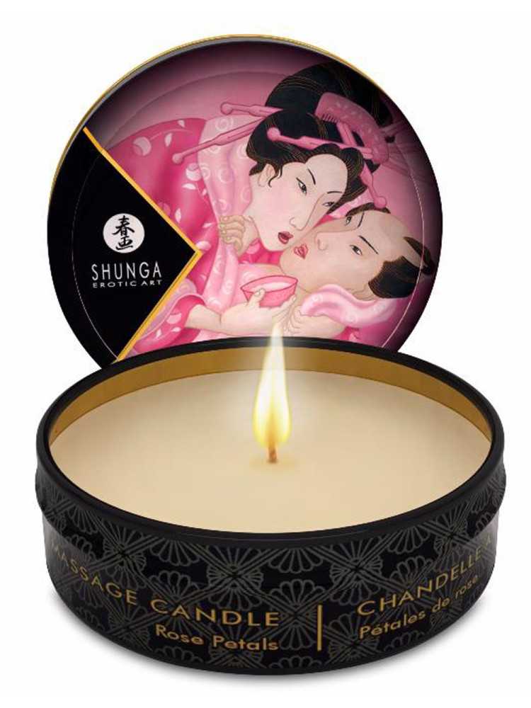 Mini bougie de massage à la rose 30ml - CC864600