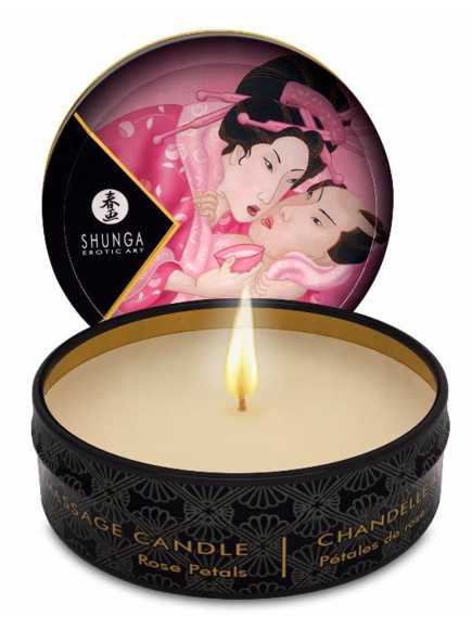 Mini bougie de massage à la rose 30ml - CC864600