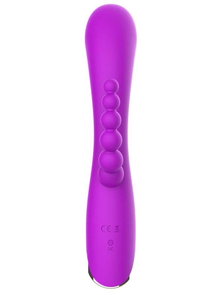 Vibromasseur triple stimulation très puissant violet USB - WS-NV062PUR